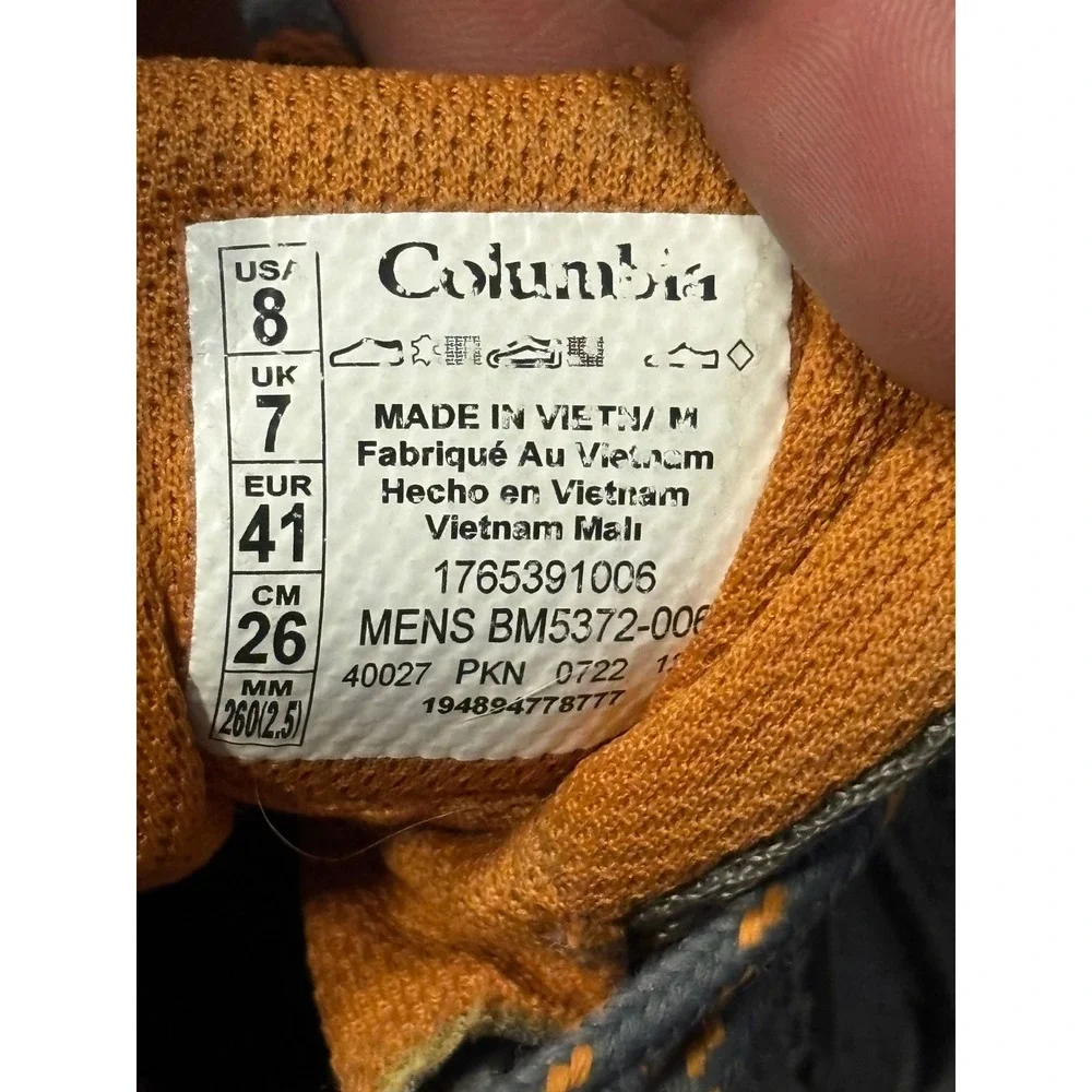 Columbia Mens Crestwood Hiking Shoes Graphite Canyon Gold BM5372-006 Size 8